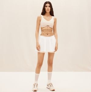 SET NWT Jacquemus x Nike top skirt white L
